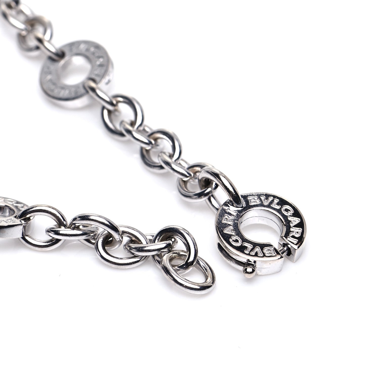 Bulgari 18K White Gold Link Bracelet 6 of 7