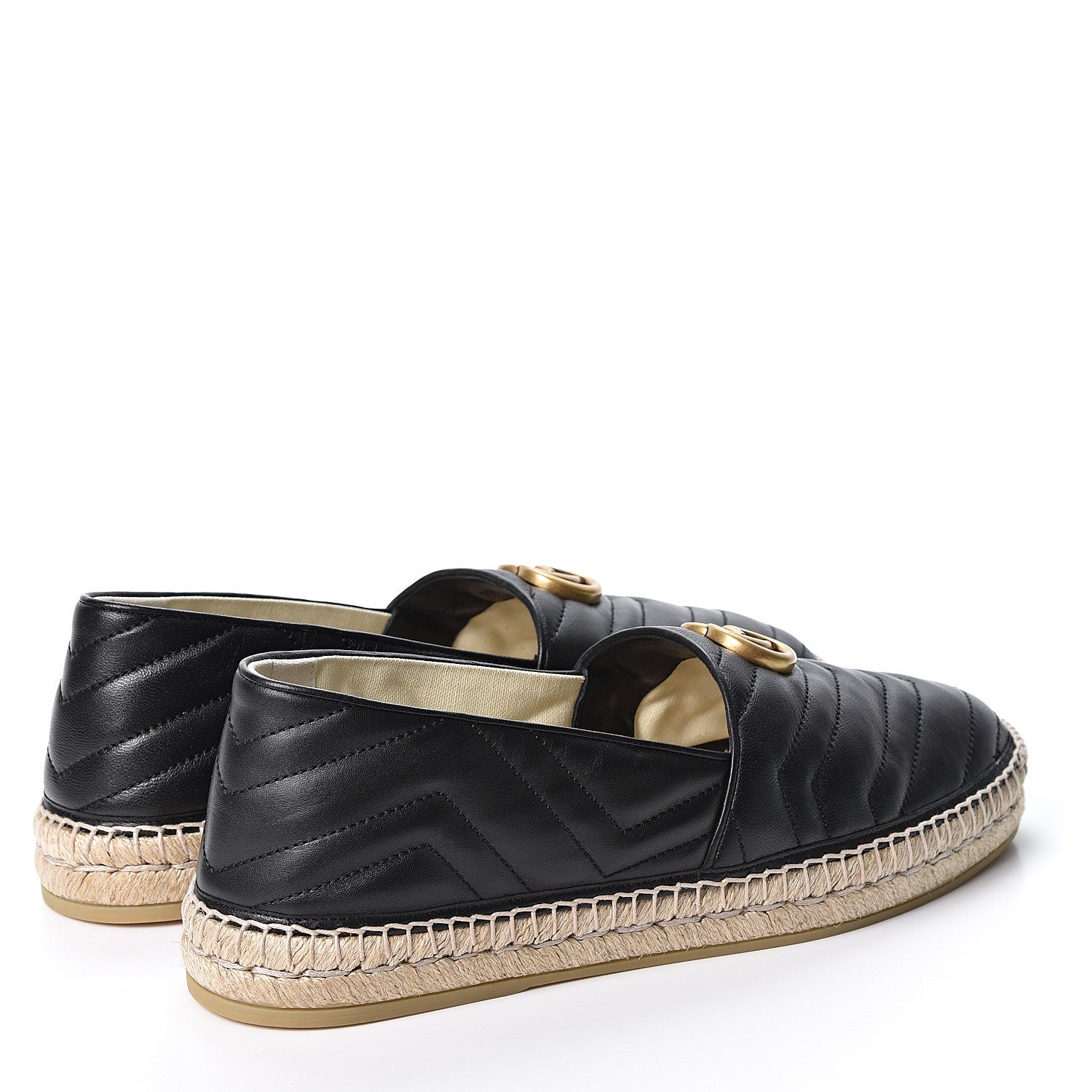 Gucci Nappa Matelasse Mens GG Marmont Espadrilles 10 Black 5 of 13