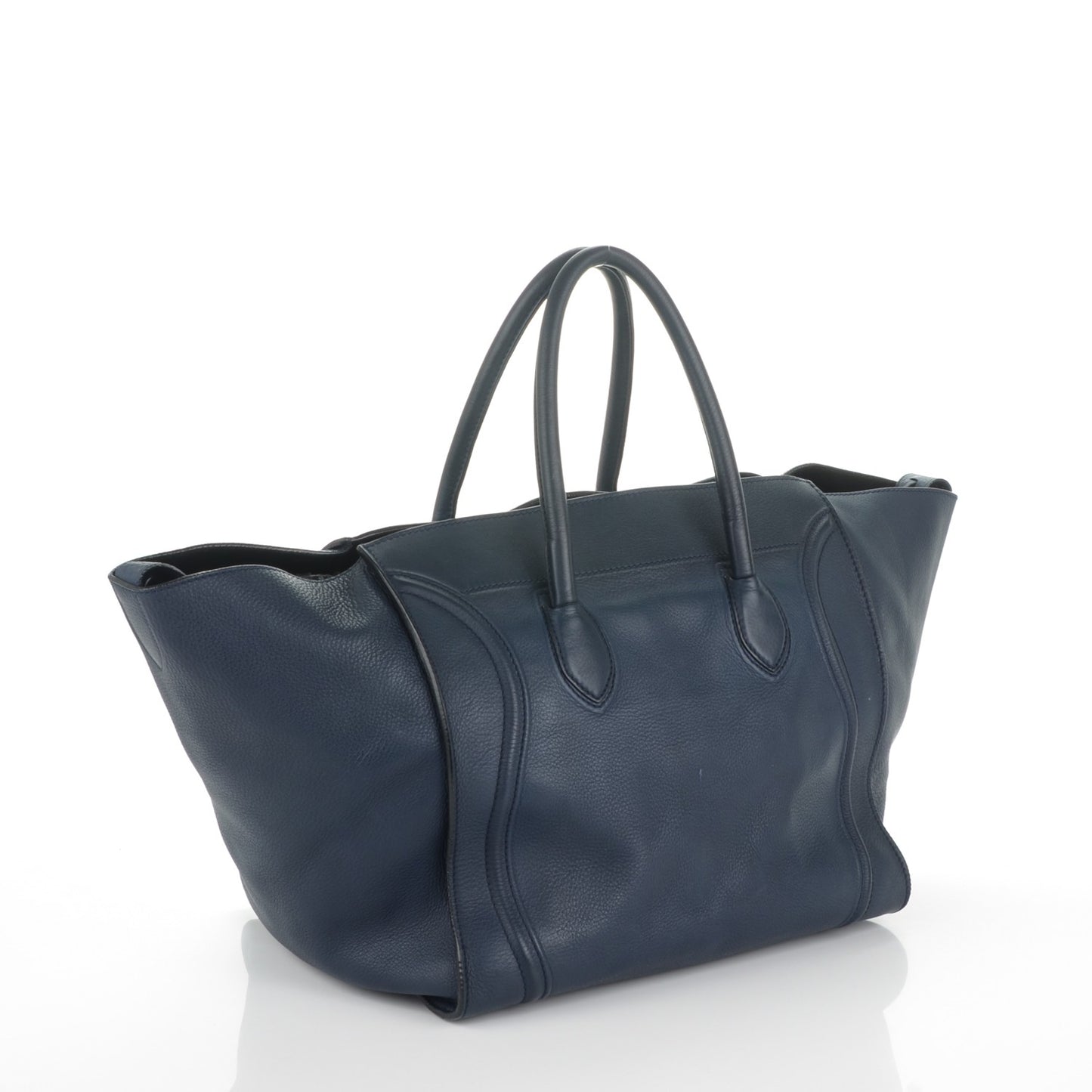 Supple Calfskin Large Phantom Luggage Midnight