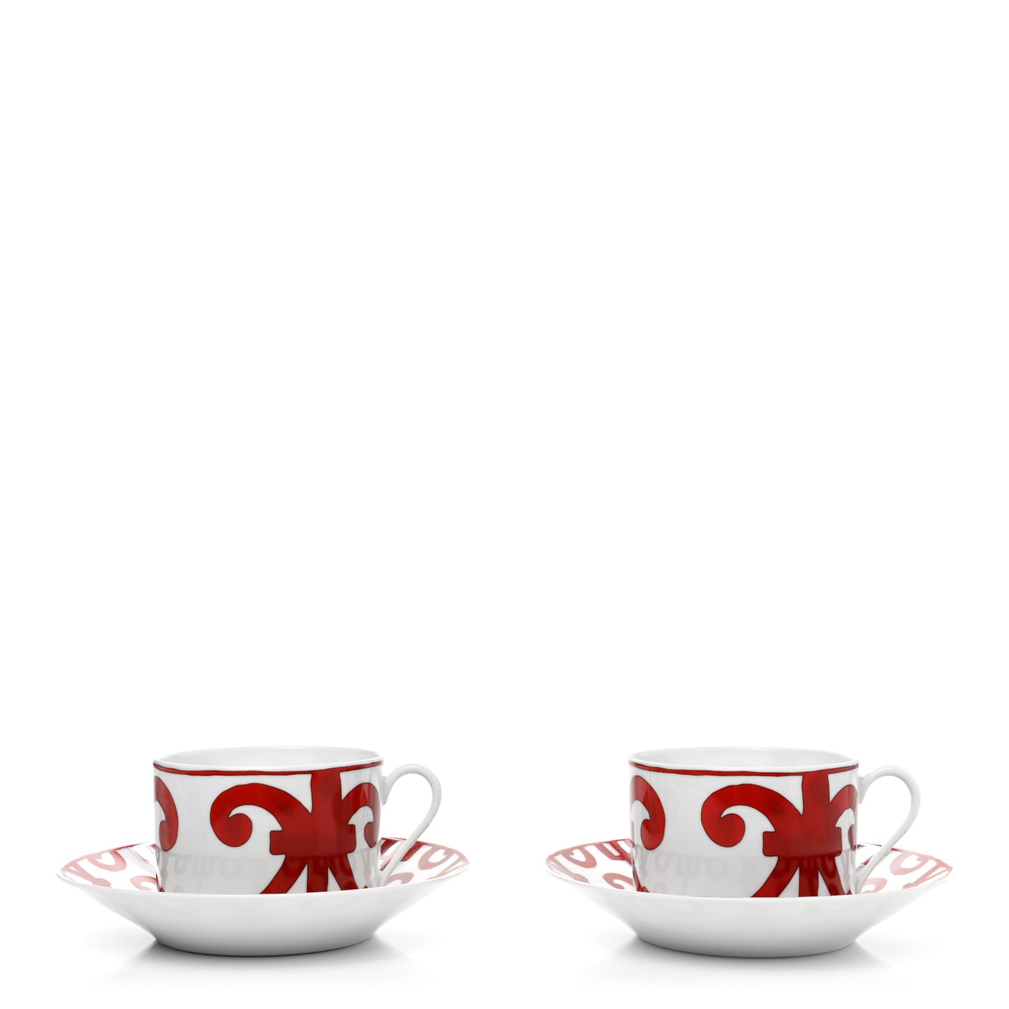 Porcelain Balcon du Guadalquivir Tea Cup and Saucer Set of 2