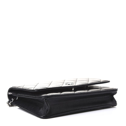 Chanel Lambskin Quilted Wallet On Chain WOC Black 4 of 11