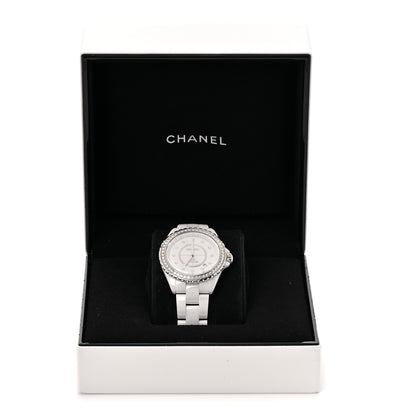 Chanel Stainless Steel Ceramic Diamond Bezel 38mm J12 Automatic Watch White 5 of 5