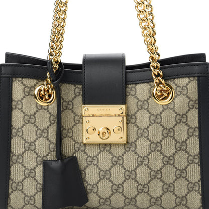 Gucci GG Supreme Monogram Small Padlock Tote Black 10 of 10
