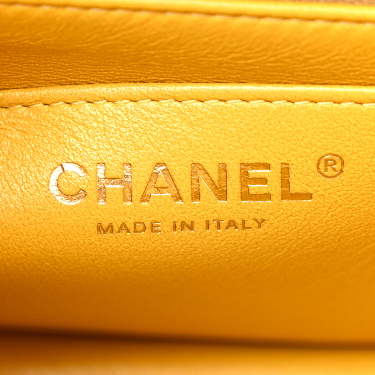 Chanel Lambskin Quilted Mini Top Handle Rectangular Flap Yellow 6 of 12