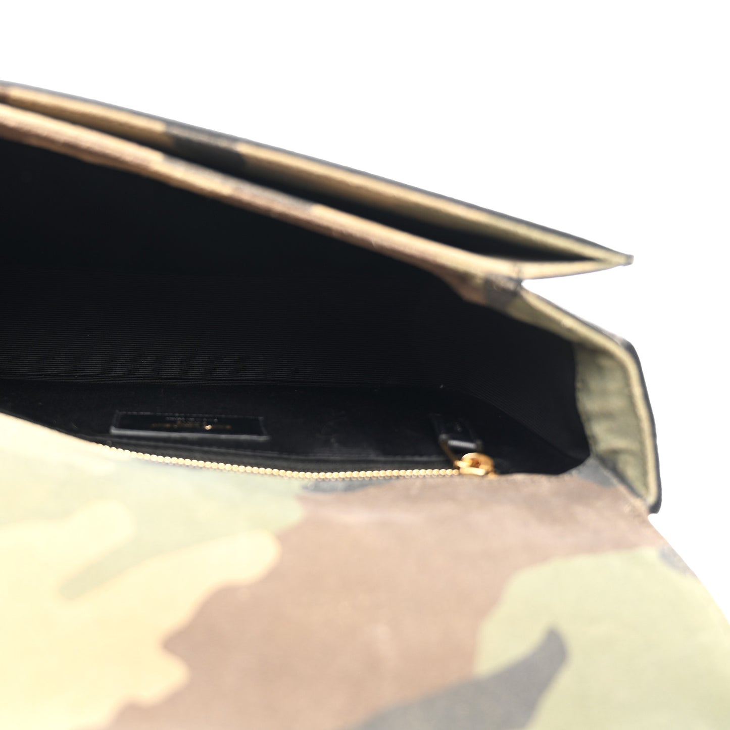 Suede Monogram University Camouflage Shoulder Bag Green