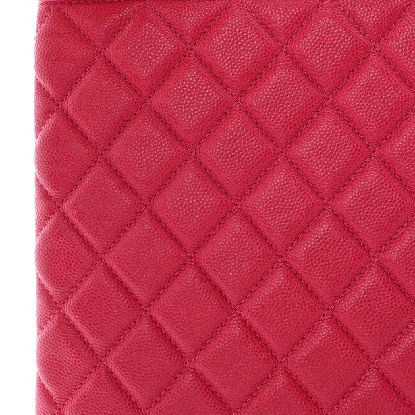 Caviar Quilted Medium Boy Cosmetic Case Dark Pink
