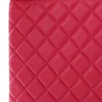 Chanel Caviar Quilted Medium Boy Cosmetic Case Dark Pink 12 of 12