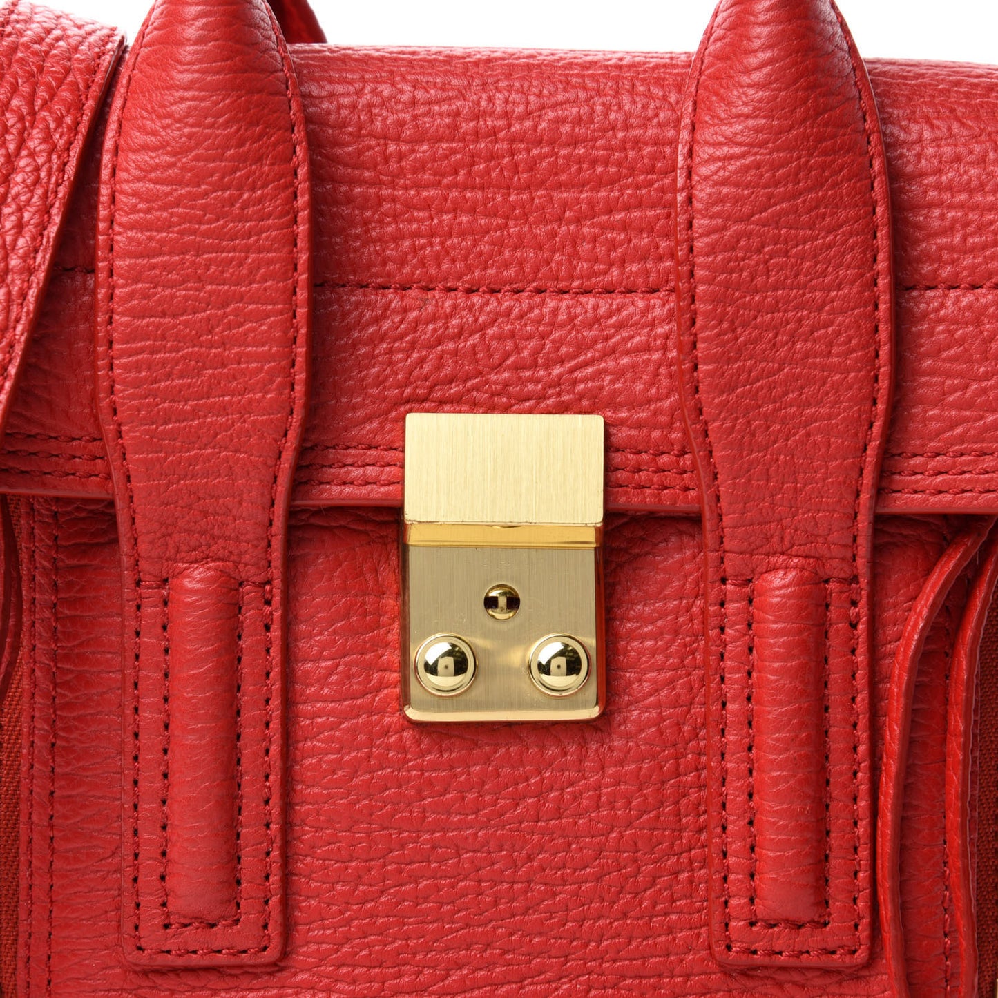 Textured Calfskin Mini Pashli Satchel Red