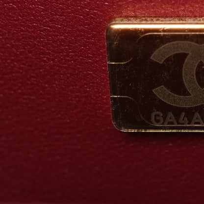 Chanel Caviar Quilted Medium Double Flap Dark Red 7 of 11