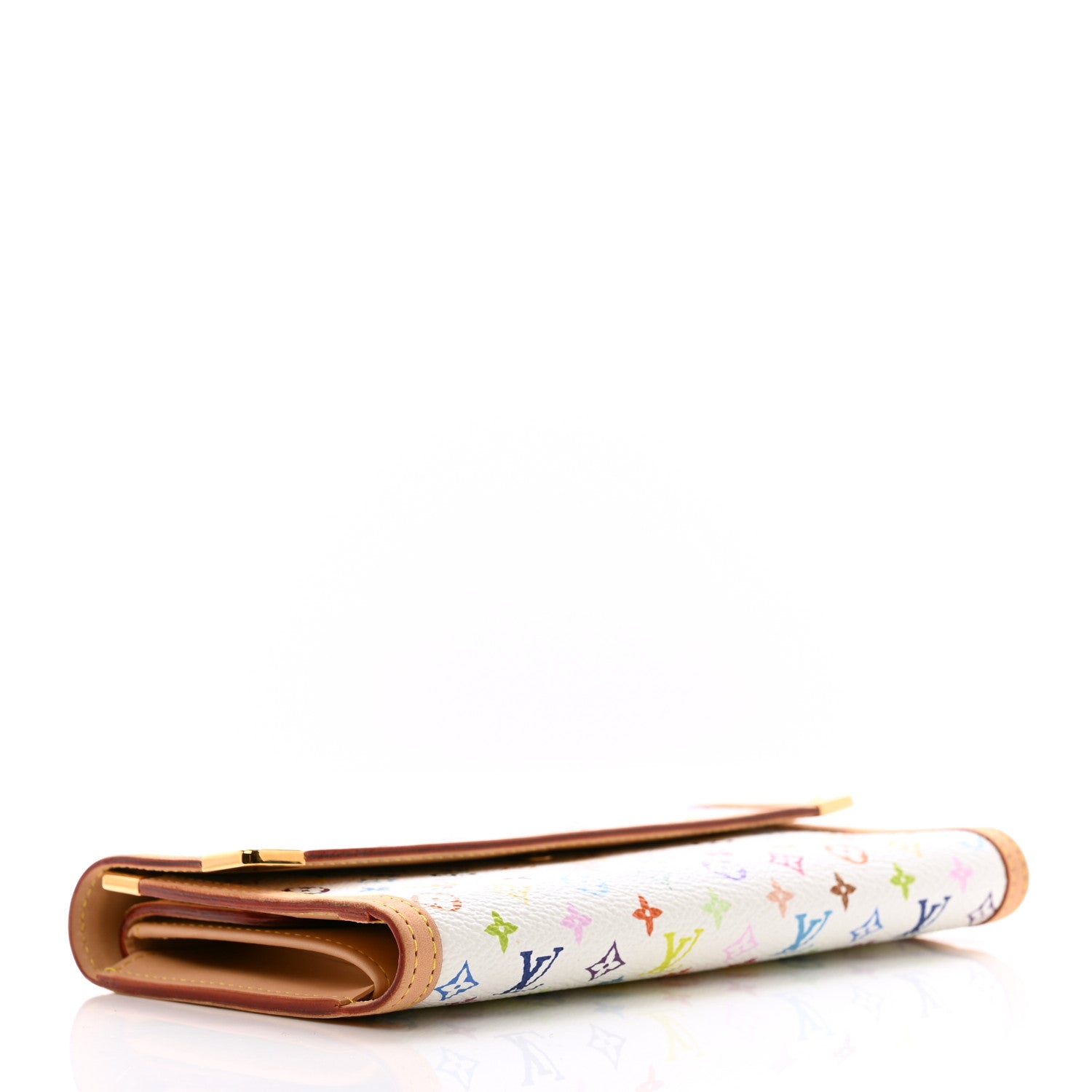 Louis Vuitton Monogram Multicolor Porte Tresor International Wallet White 4 of 8