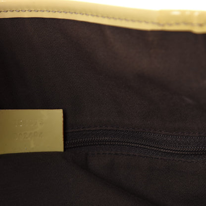 Gucci Patent Monogram Small D Ring Tote Yellow 11 of 13