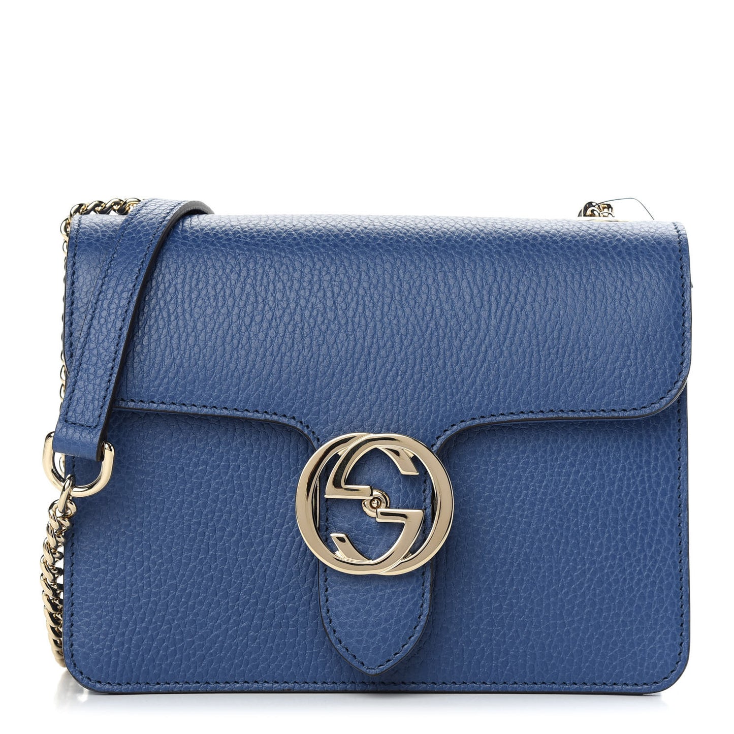Dollar Calfskin Small Interlocking G Shoulder Bag Caspian