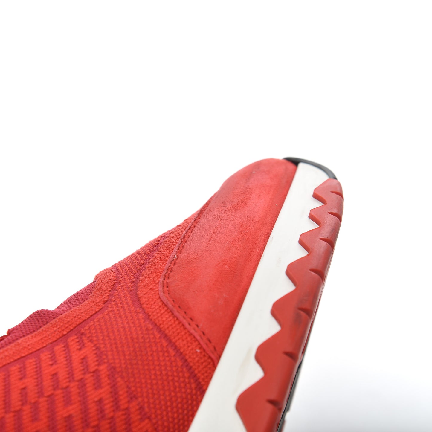 Knit Goatskin Womens Addict Sneakers 36 Rouge Bali