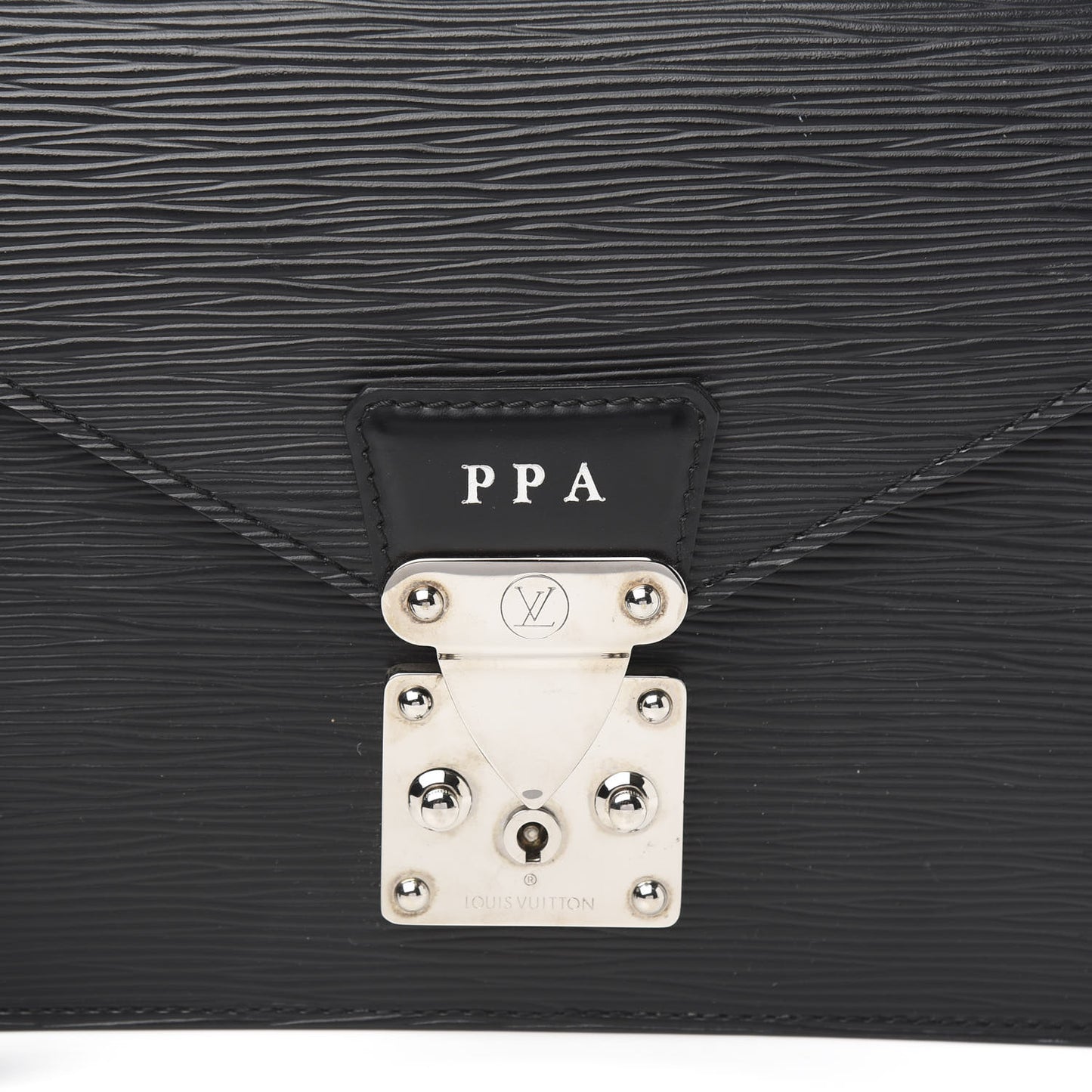 Epi Pochette Sellier Dragonne Clutch Black