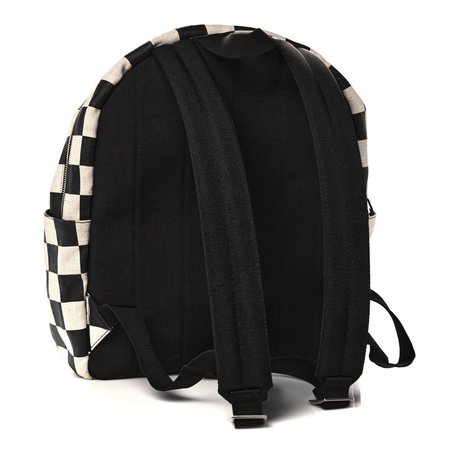 Calfskin Checked Print Nuxx Backpack Black White