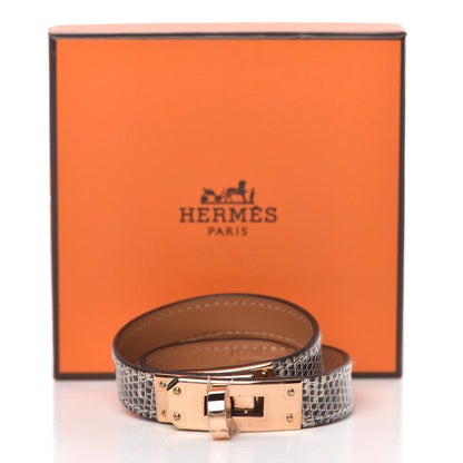 Hermes Lizard Kelly Double Tour Bracelet T1 Ombre 7 of 7