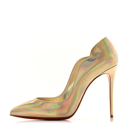 Christian Louboutin Metallic Patent Psychic Hot Chick 100 Pumps 38.5 Platine 1 of 10