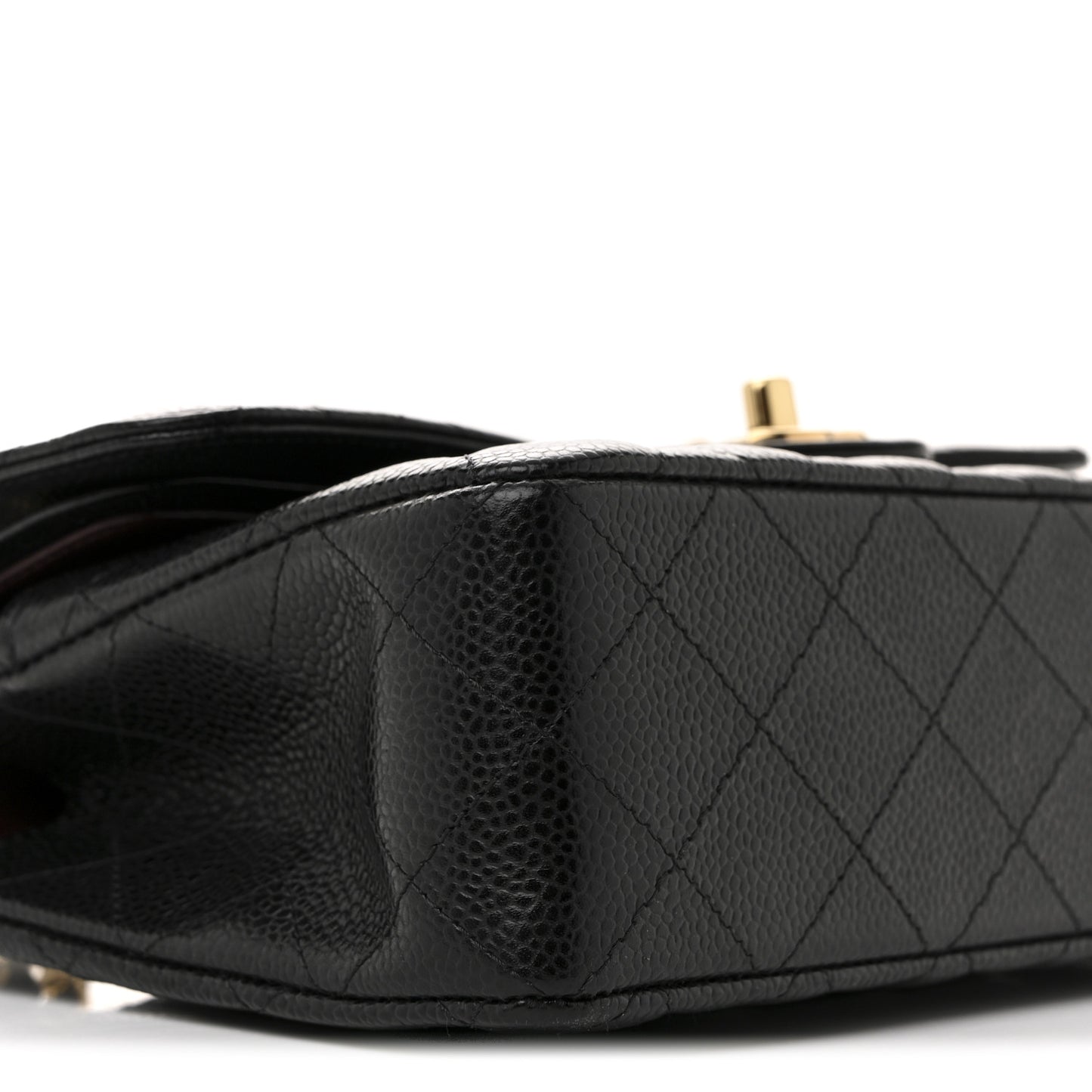 Caviar Quilted Small Double Flap Black