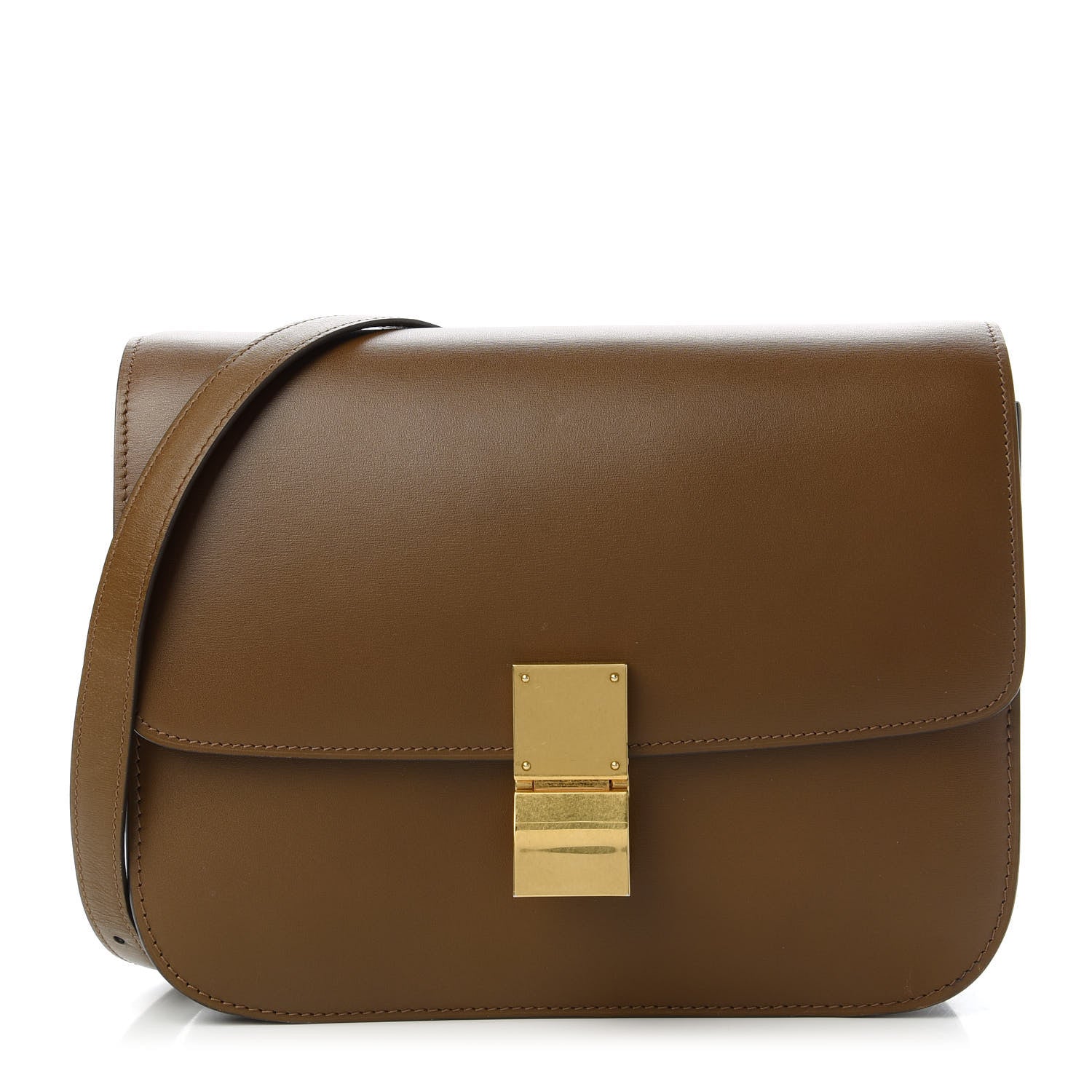 Celine Box Calfskin Medium Classic Box Flap Bag Camel 1 of 12