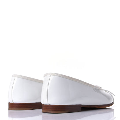 Chanel Calfskin Cap Toe Ballerina Flats 36 White 4 of 8