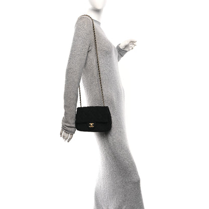 Chanel Tweed Quilted Mini Square Flap Black 2 of 10