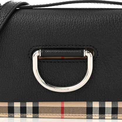 Burberry Goatskin Vintage Check Mini D-Ring Bag Black 7 of 10