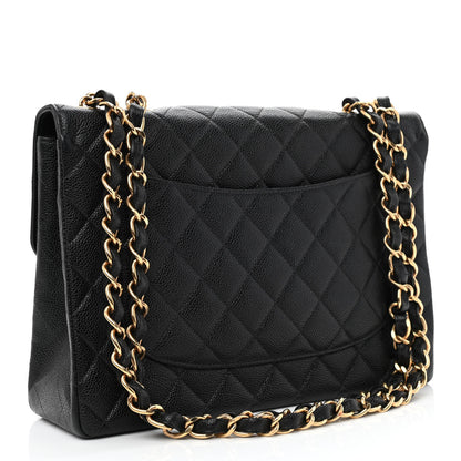 Chanel Caviar Jumbo Single Flap Black 3 of 12