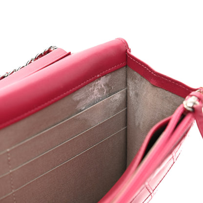 Chanel Lambskin Diamond Stitched Wallet On Chain WOC Pink 11 of 13