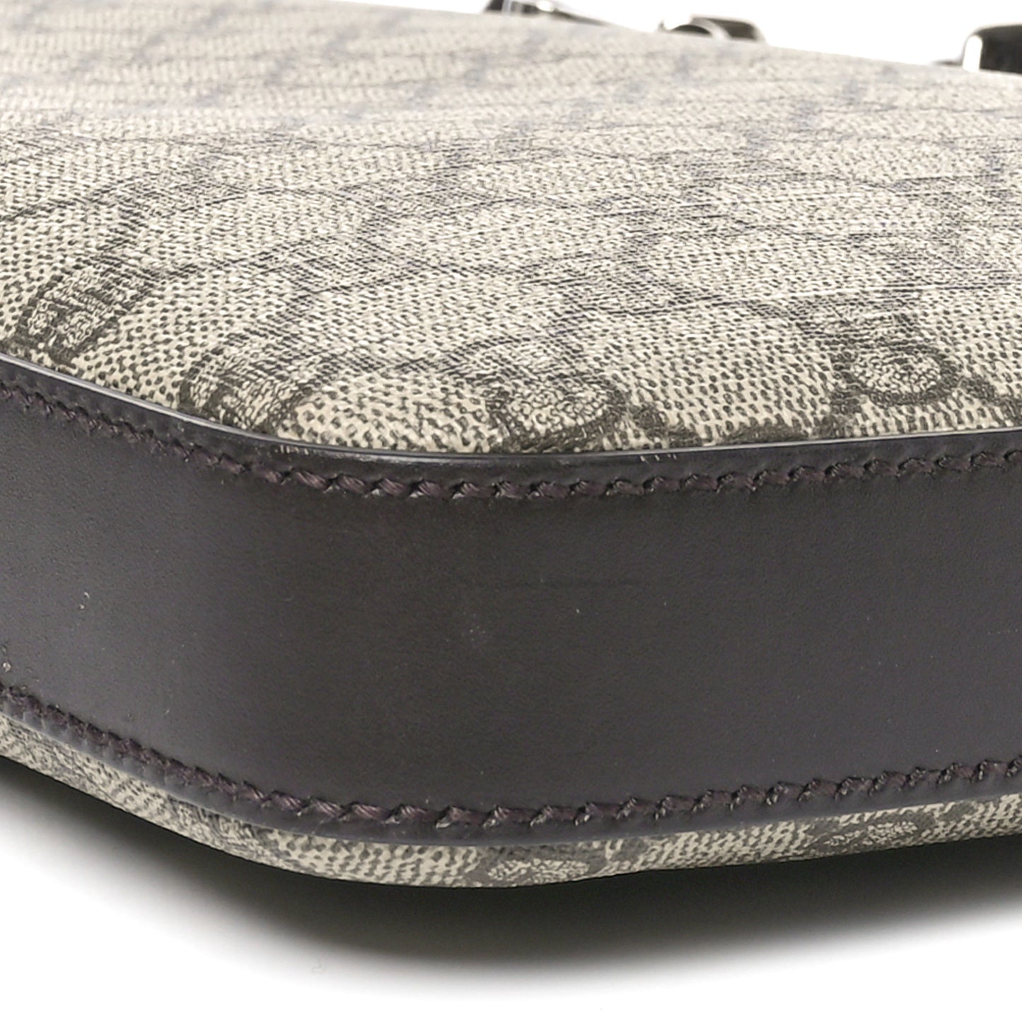 GG Supreme Monogram Medium Flat Messenger Bag Beige Brown