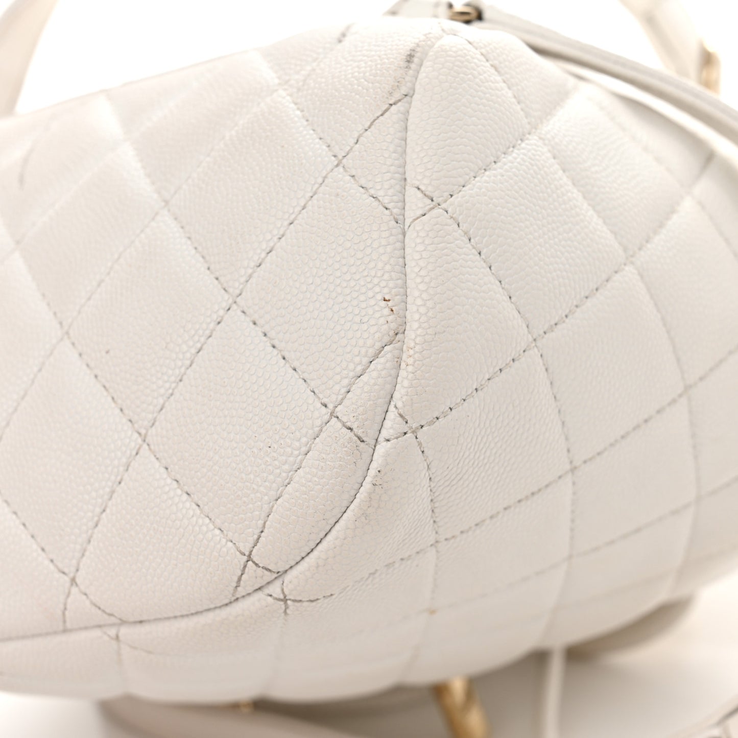 Caviar Quilted Mini Urban Spirit Backpack White