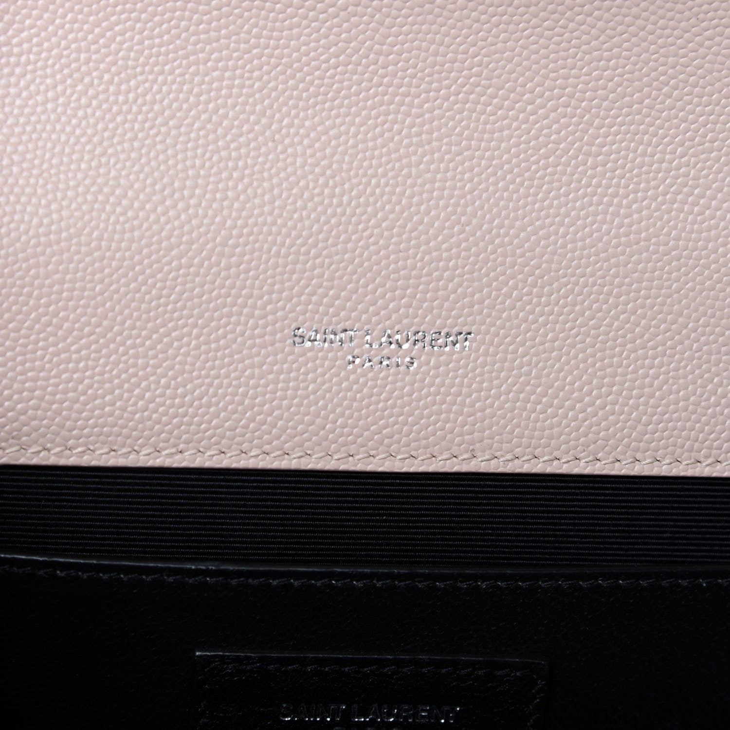 Saint Laurent Grain De Poudre Textured Mixed Matelasse Medium Triquilt Monogram Satchel Marble Pink 9 of 10