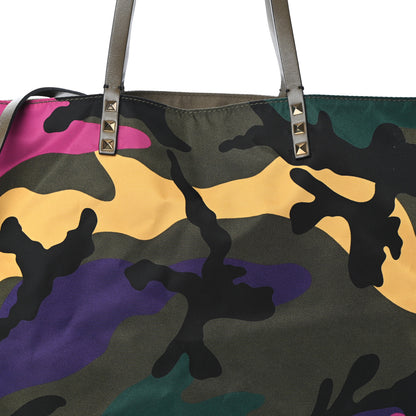 Valentino Garavani Canvas Camouflage Rockstud Reversible Tote Multicolor 7 of 9