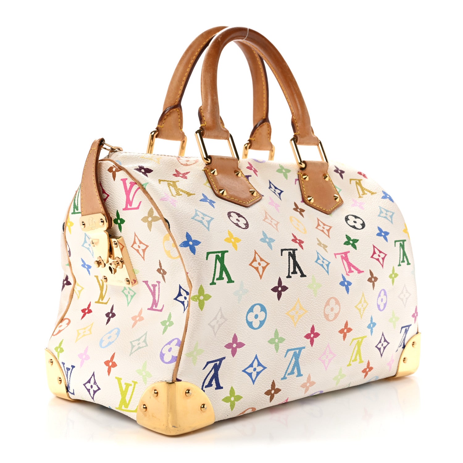 Louis Vuitton Monogram Multicolor Speedy 30 White 3 of 16