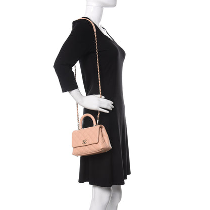 Chanel Caviar Quilted Extra Mini Coco Handle Flap Light Pink 2 of 11