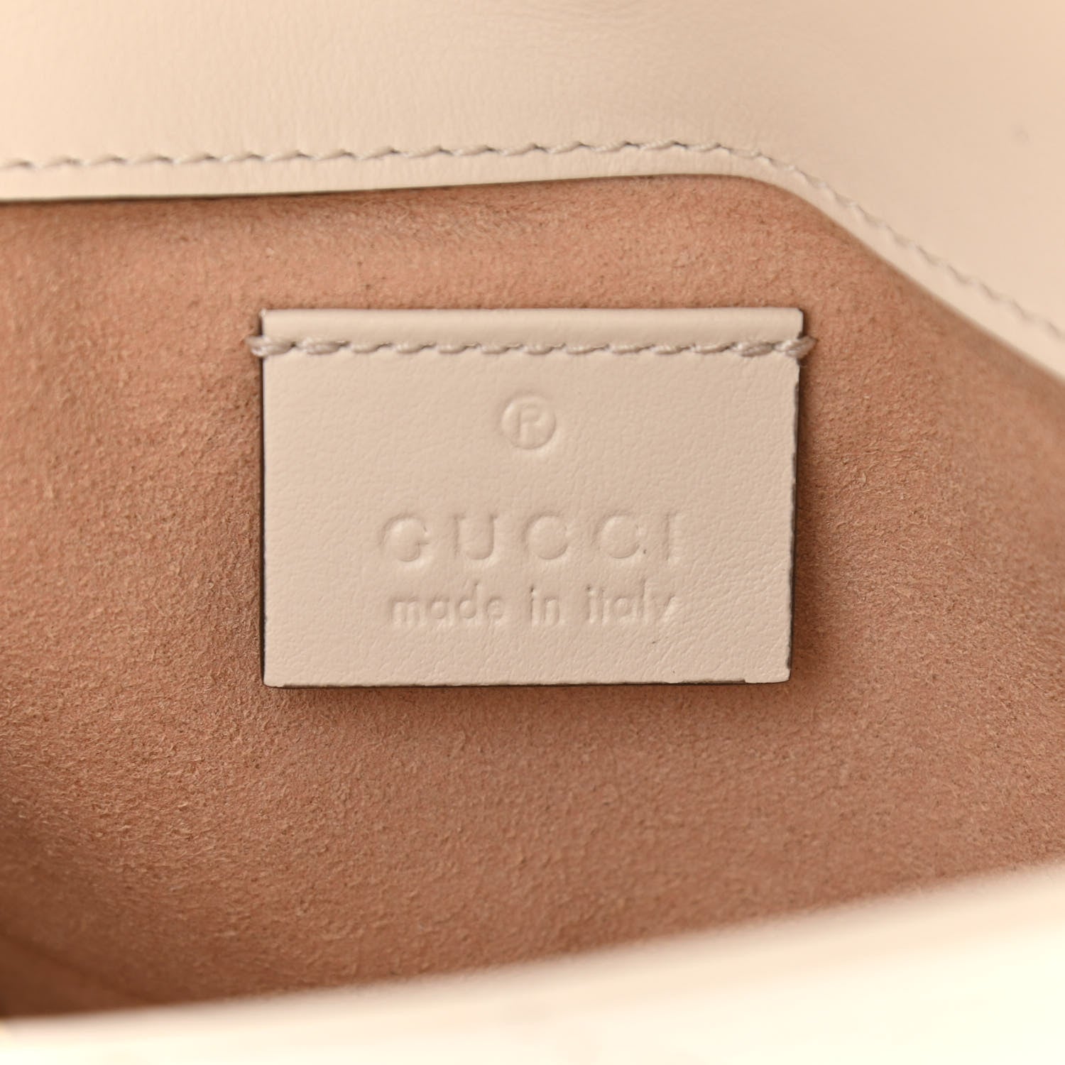 Gucci Calfskin Matelasse Super Mini GG Marmont Shoulder Bag White 6 of 10