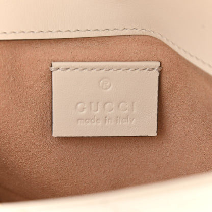 Gucci Calfskin Matelasse Super Mini GG Marmont Shoulder Bag White 6 of 10