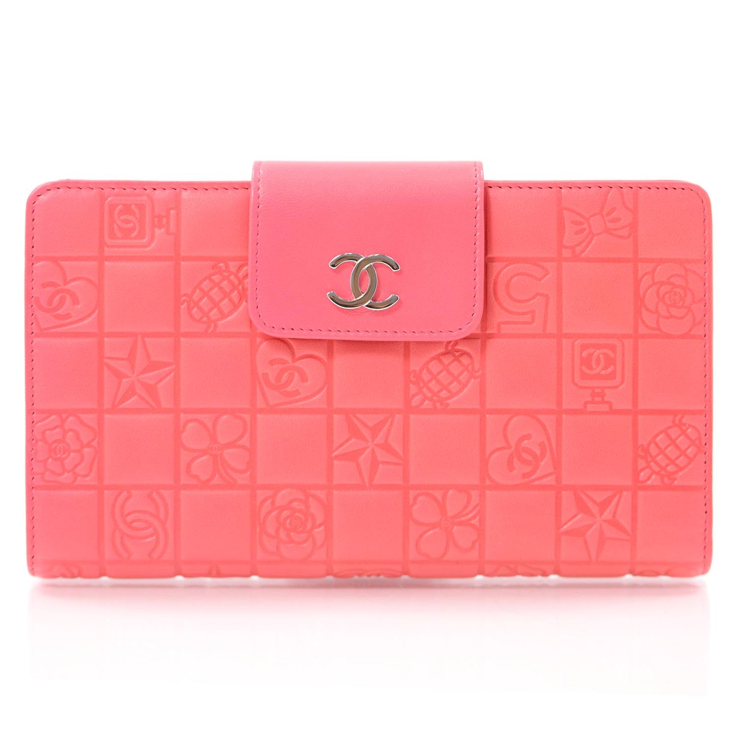 Lambskin Precious Symbols Wallet Coral