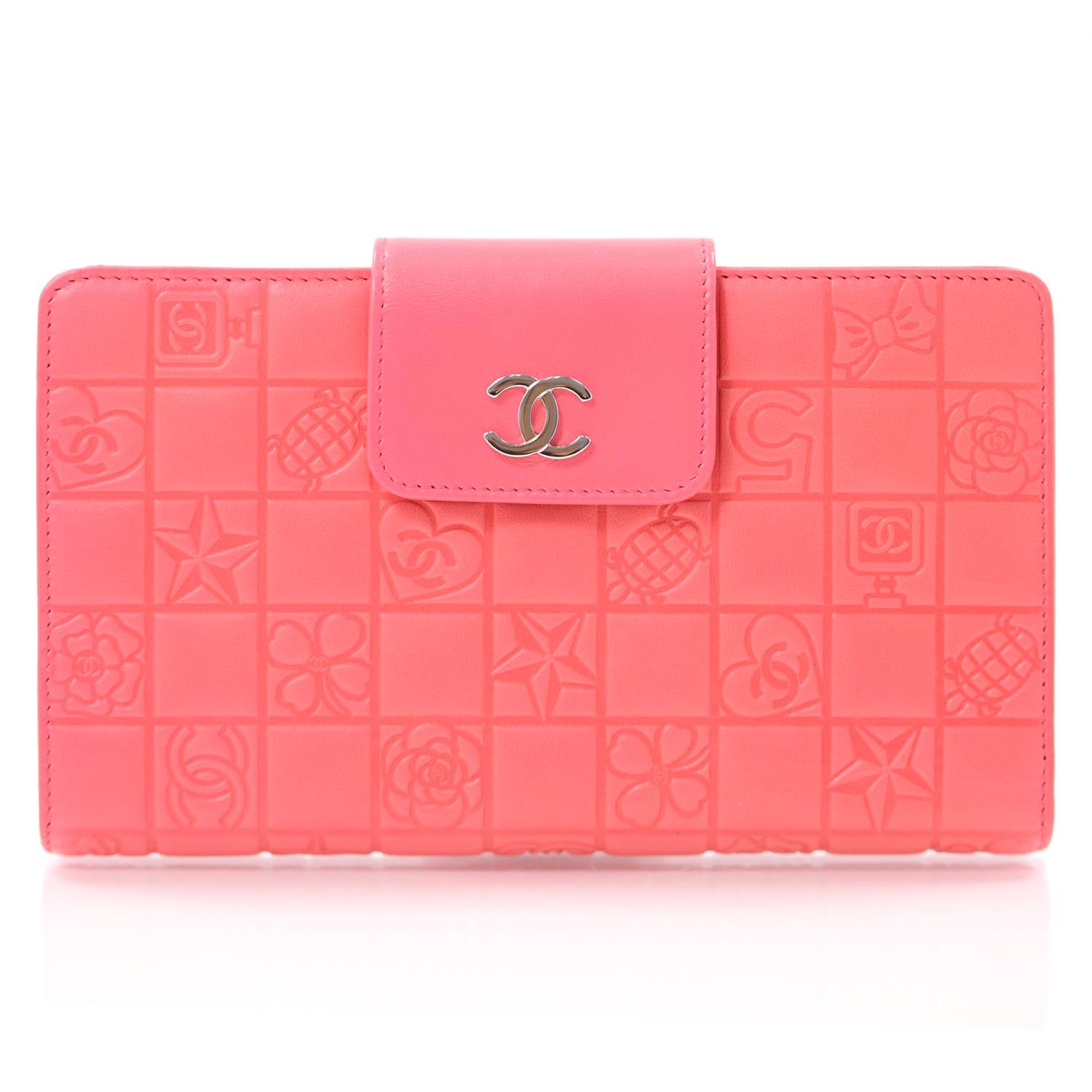 Chanel Lambskin Precious Symbols Wallet Coral 1 of 9