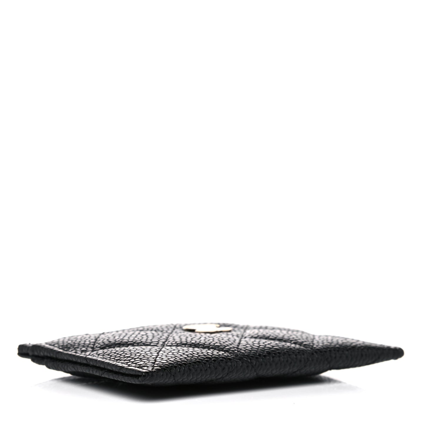 Caviar Quilted Card Holder Black