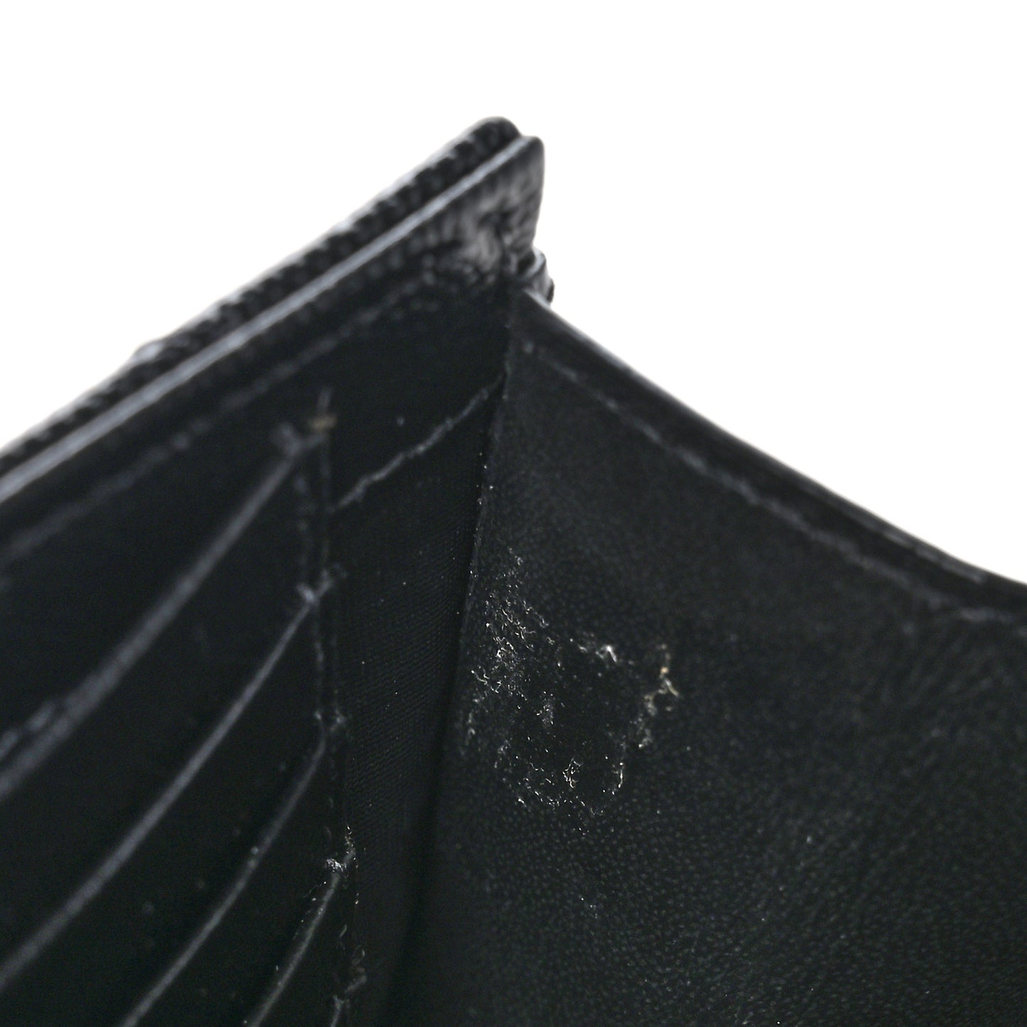 Grain De Poudre Matelasse Chevron Monogram Chain Wallet Black