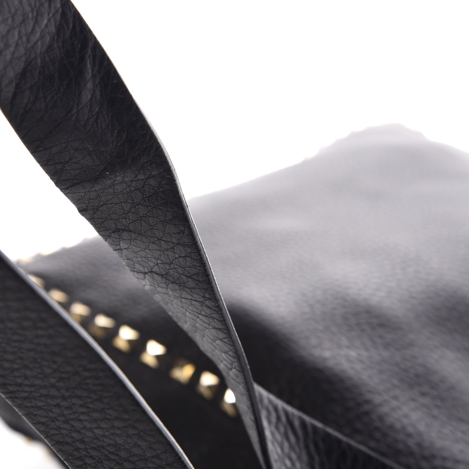 Valentino Garavani Pebbled Calfskin Large Rockstud Flip-Lock Messenger Bag Black 12 of 14