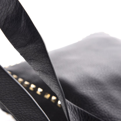 Valentino Garavani Pebbled Calfskin Large Rockstud Flip-Lock Messenger Bag Black 12 of 14