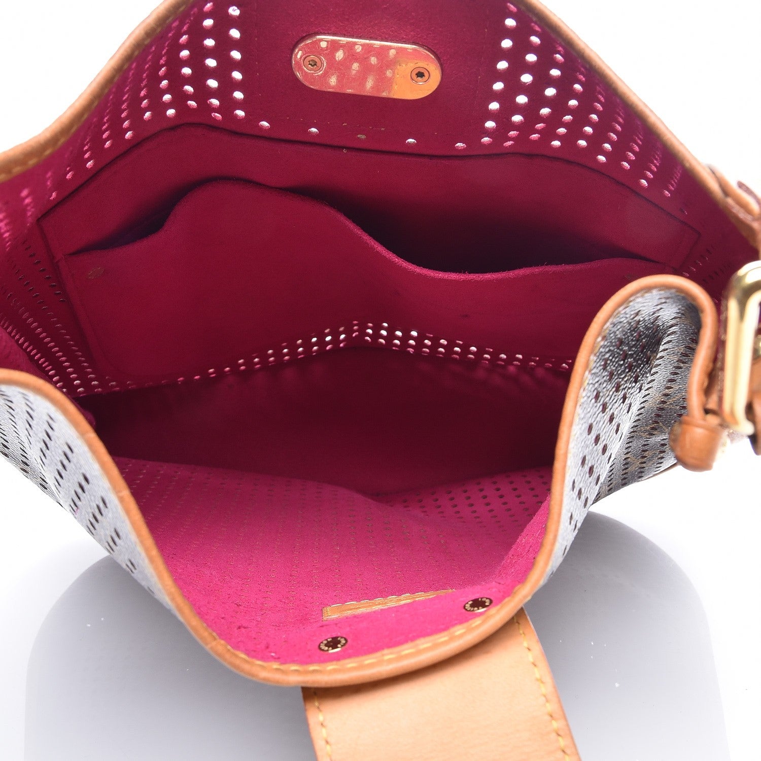 Louis Vuitton Monogram Perforated Musette Fuchsia 5 of 15