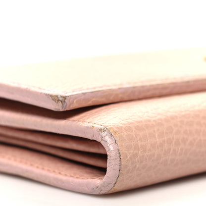 Gucci Dollar Calfskin Petite GG Marmont Wallet Chain Perfect Pink 10 of 17