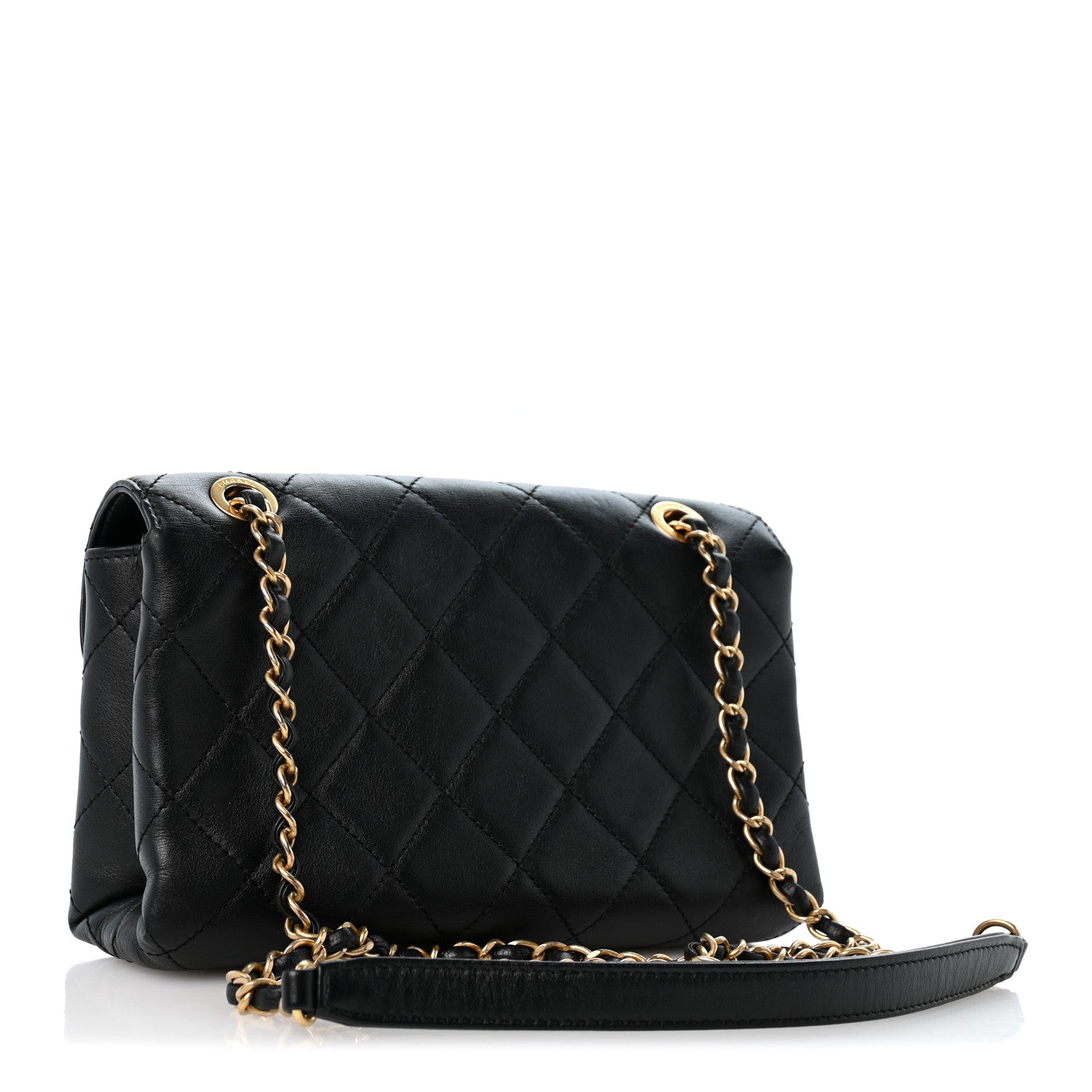 Chanel Calfskin Quilted Small Enchained Flap Black 3 of 14
