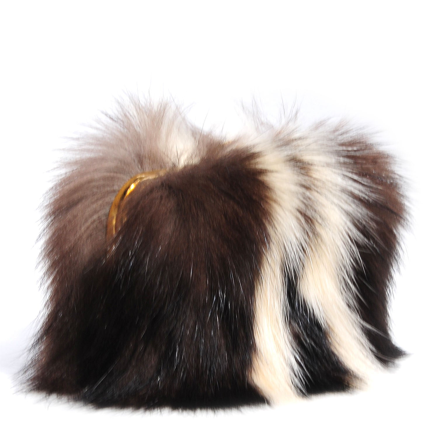 Tom Ford Skunk Fur Minaudière Clutch Brown 3 of 7