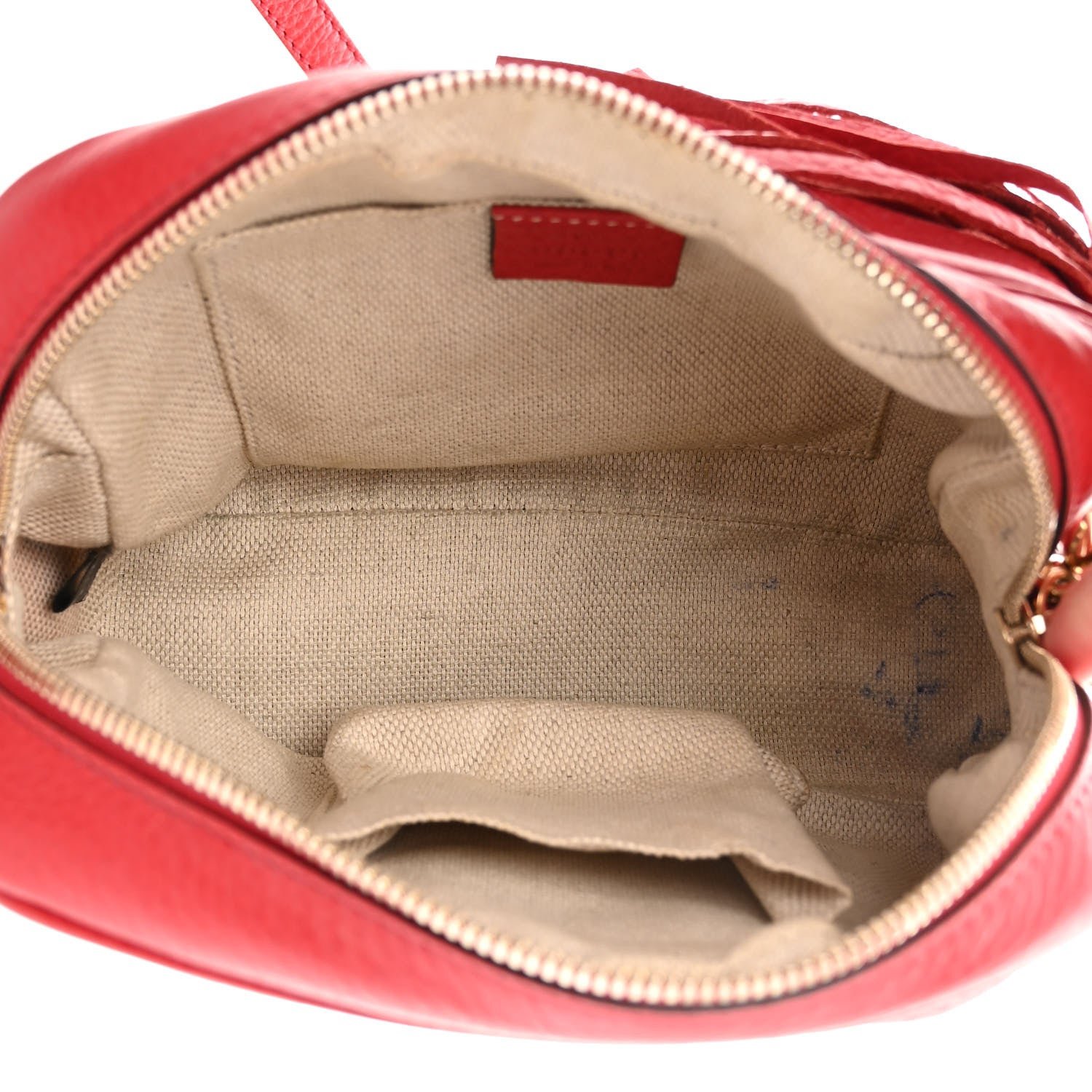 Gucci Pebbled Calfskin Small Soho Disco Bag Tabasco Red 5 of 13