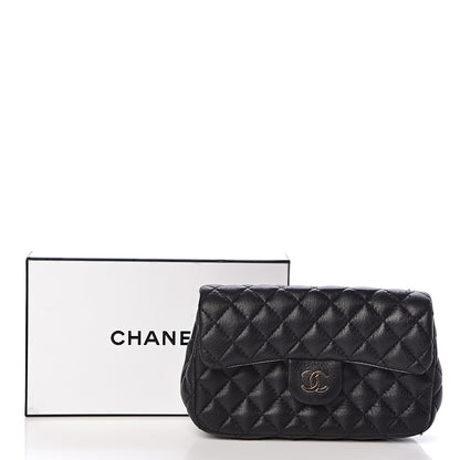 Chanel Calfskin Quilted CC Flap Belt Bag Black 10 of 10