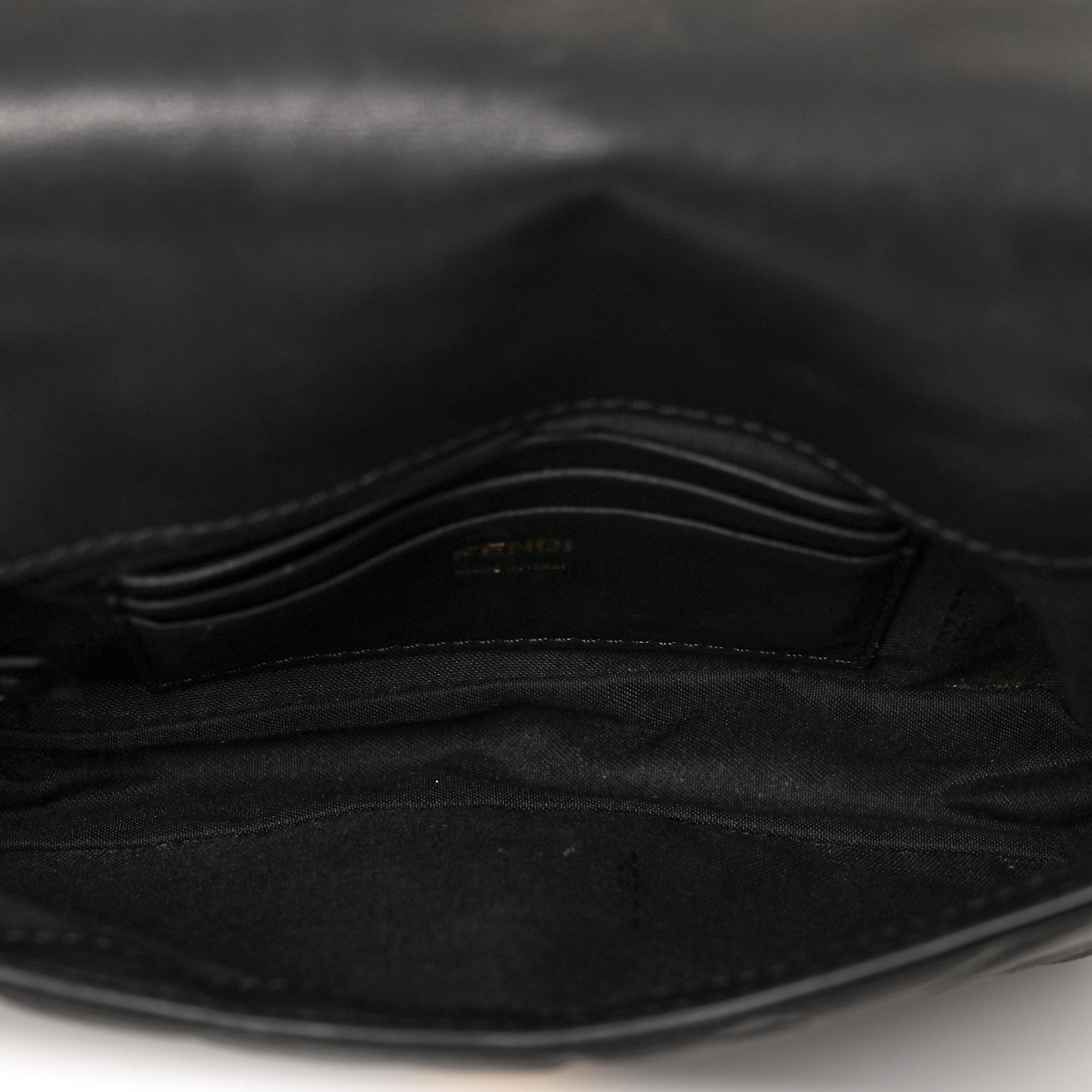 Nappa FF 1974 Embossed Mini Baguette Black