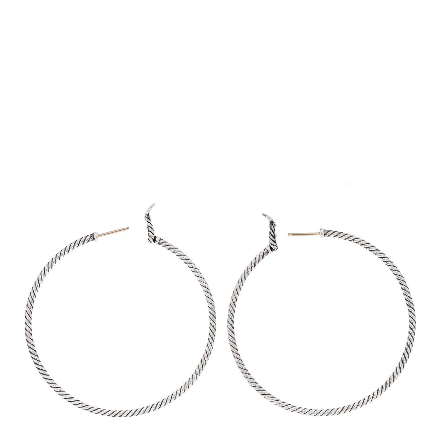 Sterling Silver Extra Large Cable Classics Hoop Earrings